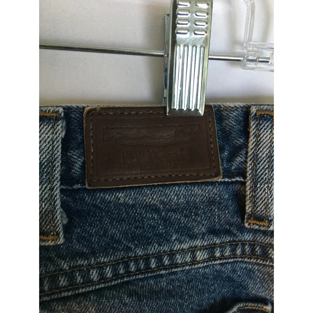 LL Bean Mens Flannel Lined Jeans Classic Fit Blue Denim 34x32 Fleece Warm